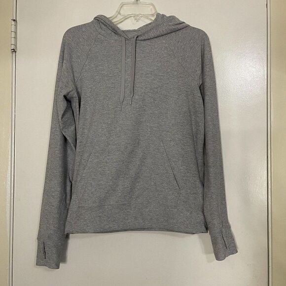 Outdoor Voices All day hoodie gray lightweight soft pullover thumb holes MEDIUM - Picture 4 of 5